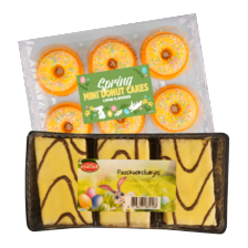 Aviateur paaskoekstukjes of Van Dijk lente donut cakjes